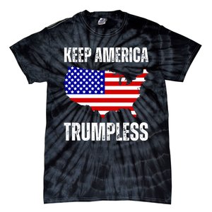 Keep America Trumpless 2024 Usa Map Tie-Dye T-Shirt