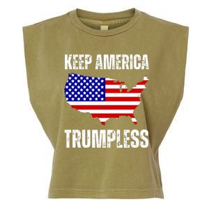 Keep America Trumpless 2024 Usa Map Garment-Dyed Women's Muscle Tee