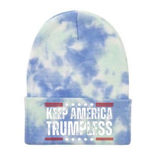 Keep America Trumpless Tie Dye 12in Knit Beanie