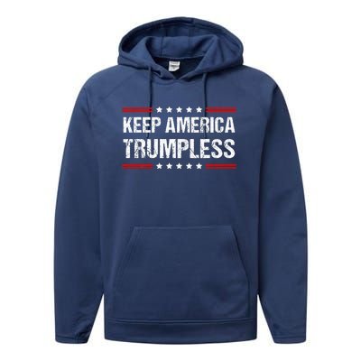 Keep America Trumpless Performance Fleece Hoodie