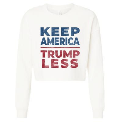 Keep America Trumpless America Election Cropped Pullover Crew