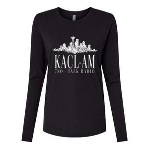 Kacl Am Talk Radio Womens Cotton Relaxed Long Sleeve T-Shirt