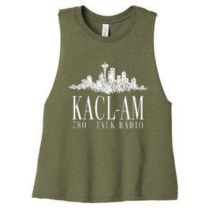 Kacl Am Talk Radio Women's Racerback Cropped Tank