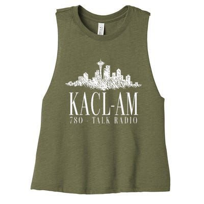 Kacl Am Talk Radio Women's Racerback Cropped Tank