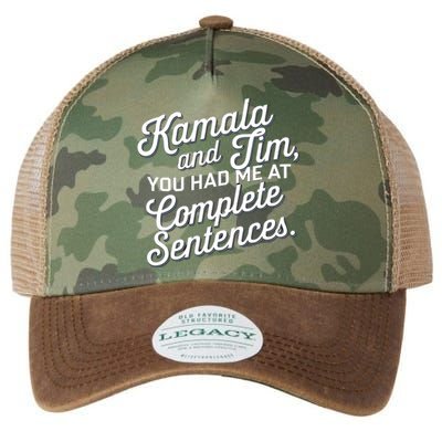 Kamala And Tim You Had Me At Complete Sentences Legacy Tie Dye Trucker Hat