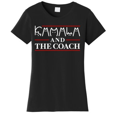 Kamala And The Coach  Childless Cat Ladies For Harris 2024 Women's T-Shirt