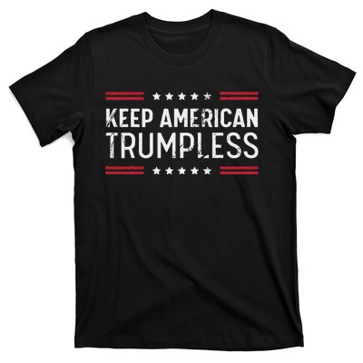 Keep America Trumpless Anti Trump Distressed American Flag T-Shirt