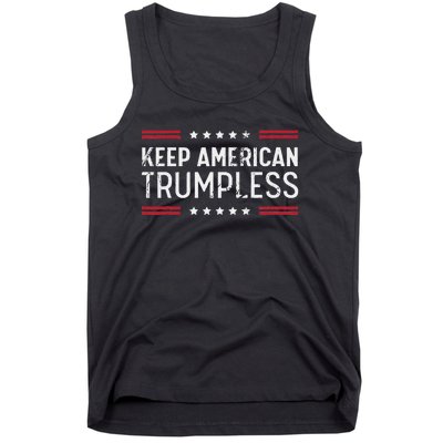 Keep America Trumpless Anti Trump Distressed American Flag Tank Top