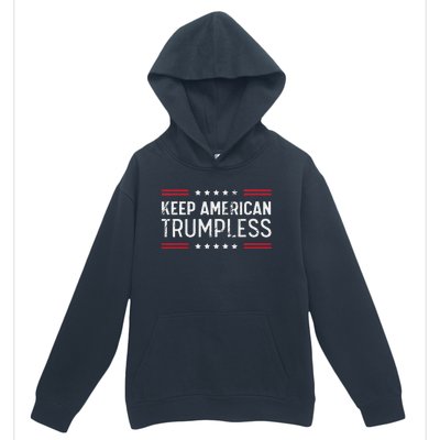 Keep America Trumpless Anti Trump Distressed American Flag Urban Pullover Hoodie