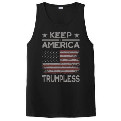 Keep America Trumpless Anti Trump Distressed American Flag PosiCharge Competitor Tank