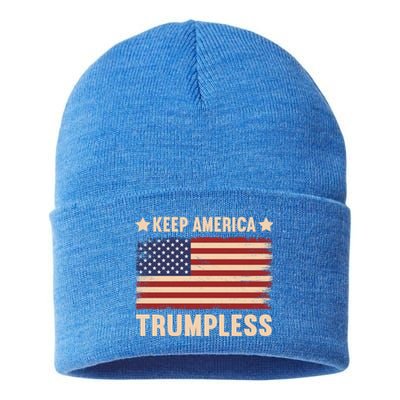 Keep America Trumpless Gift Sustainable Knit Beanie