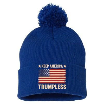 Keep America Trumpless Gift Pom Pom 12in Knit Beanie