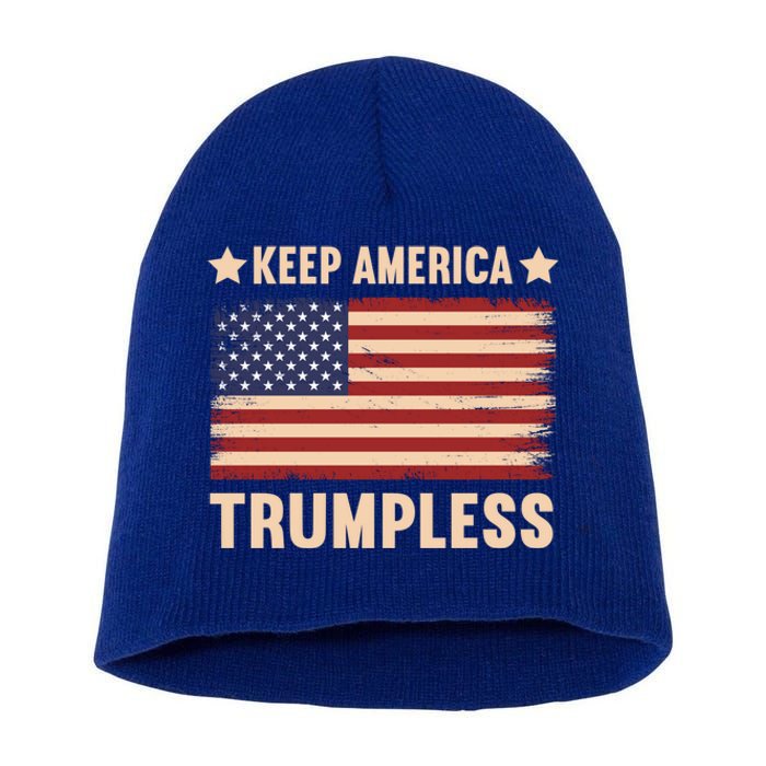 Keep America Trumpless Gift Short Acrylic Beanie