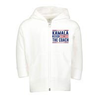 Kamala And The Coach 2024 Toddler Zip Fleece Hoodie