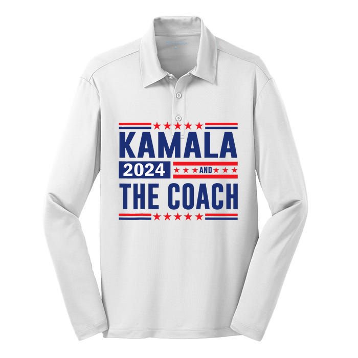 Kamala And The Coach 2024 Silk Touch Performance Long Sleeve Polo