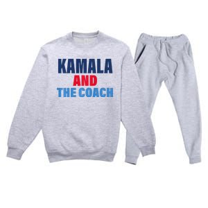 Kamala And The Coach Tim Walz And Kamala Harris Premium Crewneck Sweatsuit Set