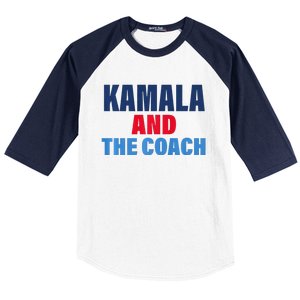 Kamala And The Coach Tim Walz And Kamala Harris Baseball Sleeve Shirt