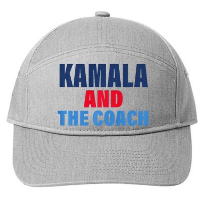 Kamala And The Coach Tim Walz And Kamala Harris 7-Panel Snapback Hat