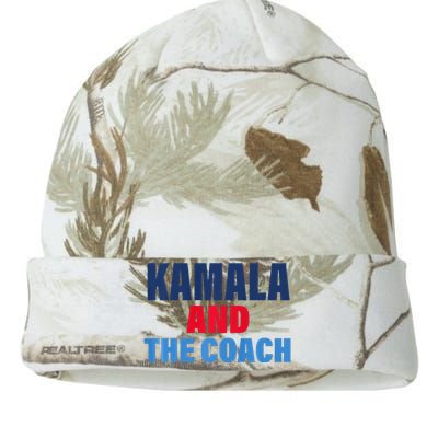 Kamala And The Coach Tim Walz And Kamala Harris Kati Licensed 12" Camo Beanie