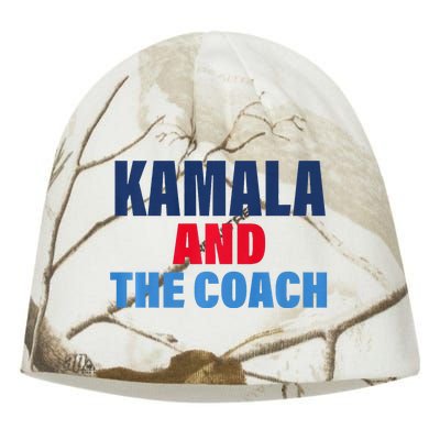 Kamala And The Coach Tim Walz And Kamala Harris Kati - Camo Knit Beanie