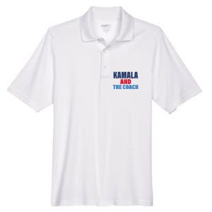 Kamala And The Coach Tim Walz And Kamala Harris Men's Origin Performance Pique Polo