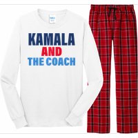 Kamala And The Coach Tim Walz And Kamala Harris Long Sleeve Pajama Set