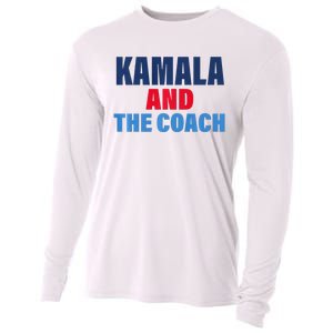 Kamala And The Coach Tim Walz And Kamala Harris Cooling Performance Long Sleeve Crew