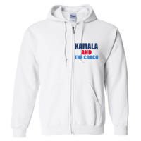 Kamala And The Coach Tim Walz And Kamala Harris Full Zip Hoodie