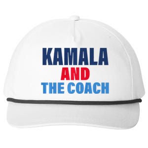 Kamala And The Coach Tim Walz And Kamala Harris Snapback Five-Panel Rope Hat