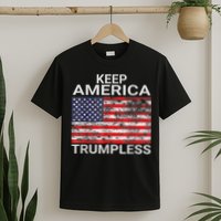 Keep America Trumpless Vintage Distressed American Flag T-Shirt