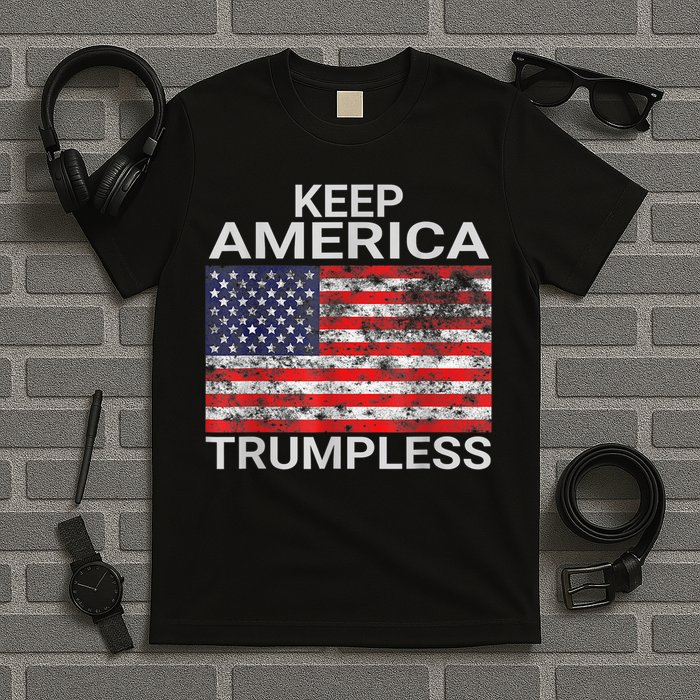Keep America Trumpless Vintage Distressed American Flag T-Shirt
