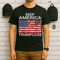 Keep America Trumpless Vintage Distressed American Flag T-Shirt