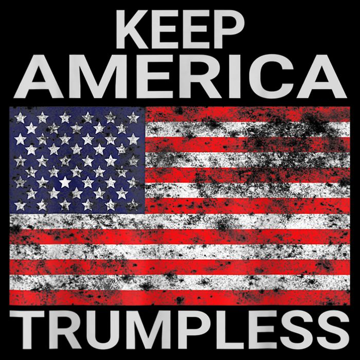 Keep America Trumpless Vintage Distressed American Flag T-Shirt