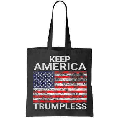 Keep America Trumpless Vintage Distressed American Flag Bag