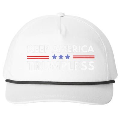 Keep America Trumpless Funny Anti Trump 2024 Pro Democrat Snapback Five-Panel Rope Hat