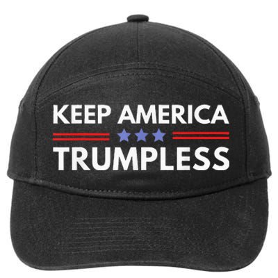 Keep America Trumpless Funny Anti Trump 2024 Pro Democrat 7-Panel Snapback Hat