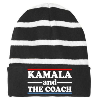 Kamala And The Coach Striped Beanie with Solid Band