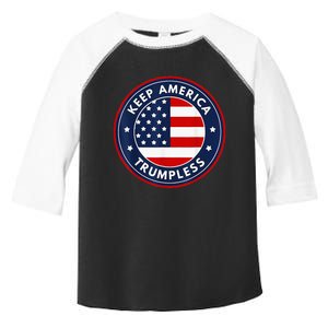 Keep America Trumpless Funny Anti Trump 2024 Pro Democrat Toddler Fine Jersey T-Shirt