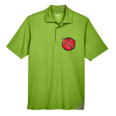 Katana Cherry Blossoms Men's Origin Performance Pique Polo