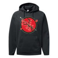 Katana Cherry Blossoms Performance Fleece Hoodie