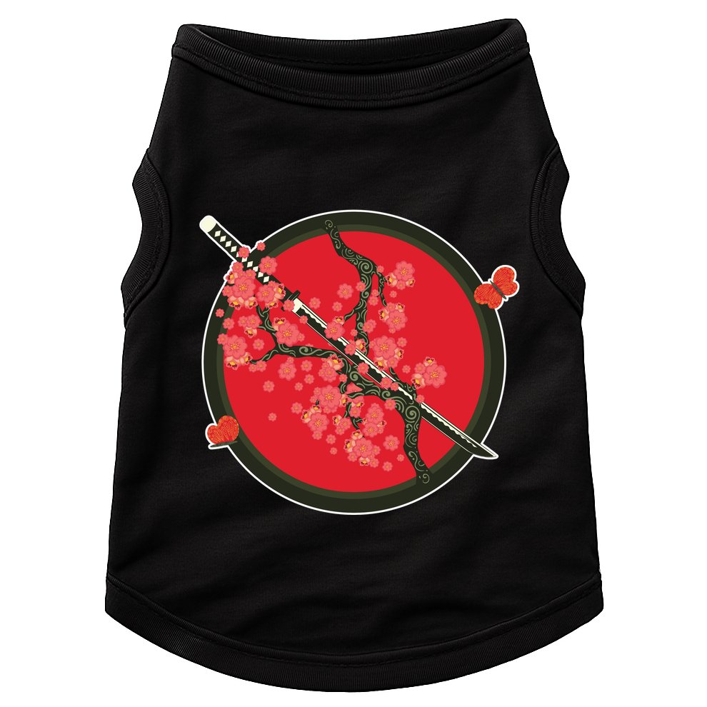 Katana Cherry Blossoms Doggie Tank