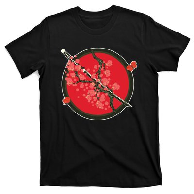 Katana Cherry Blossoms T-Shirt