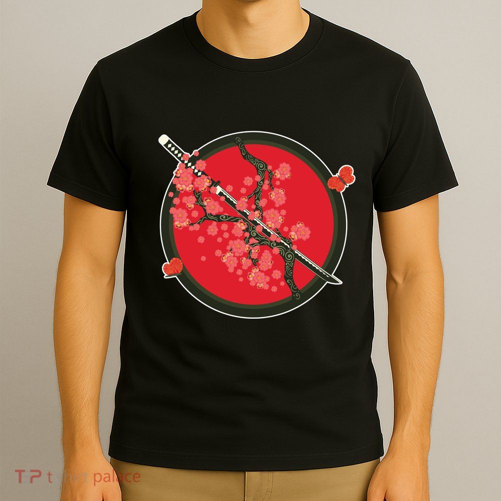 Katana Cherry Blossoms T-Shirt