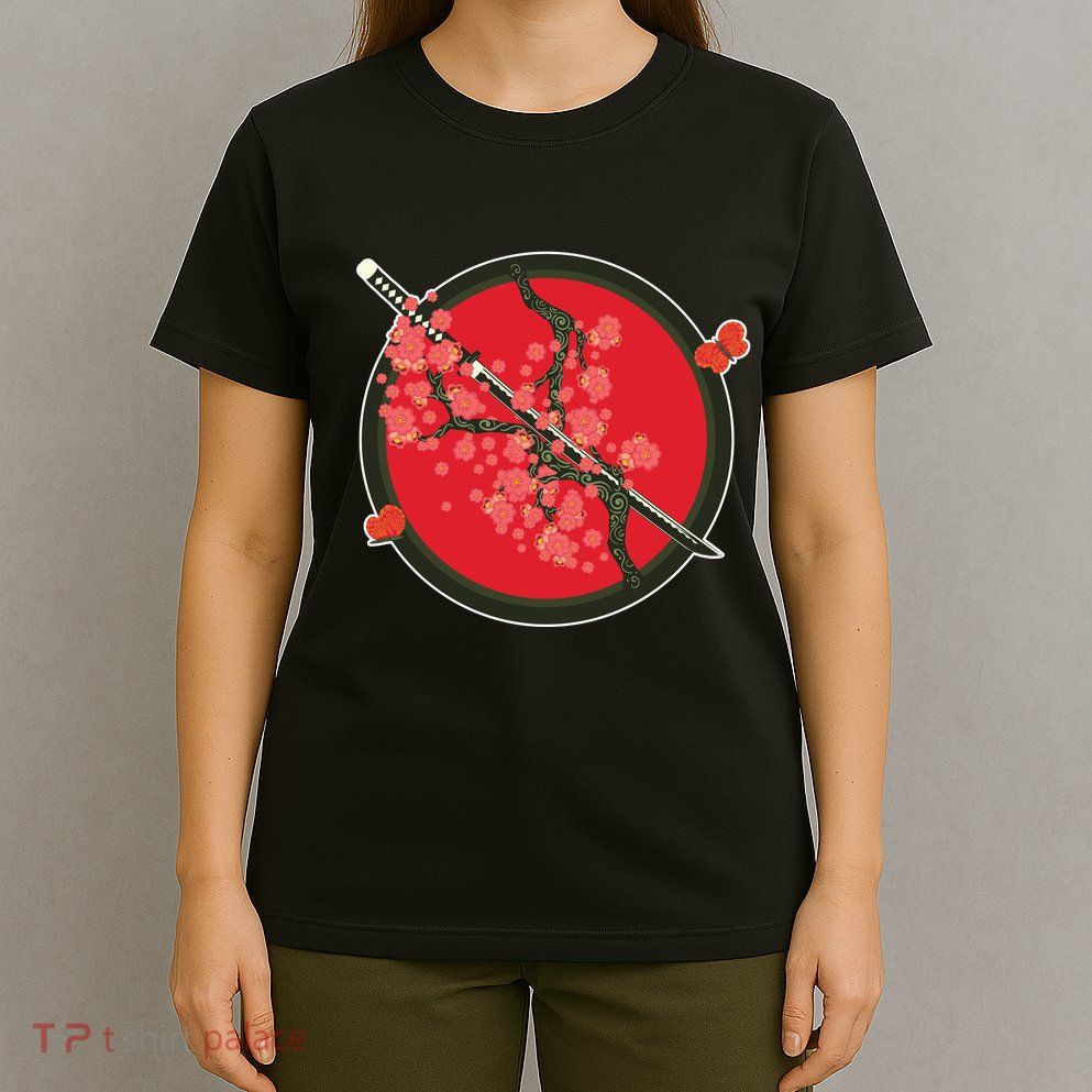 Katana Cherry Blossoms T-Shirt