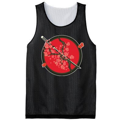 Katana Cherry Blossoms Mesh Reversible Basketball Jersey Tank