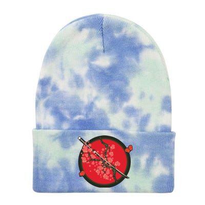 Katana Cherry Blossoms Tie Dye 12in Knit Beanie