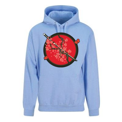 Katana Cherry Blossoms Unisex Surf Hoodie