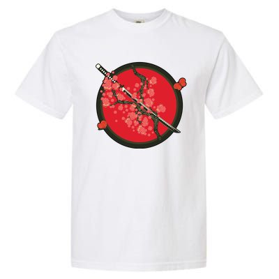 Katana Cherry Blossoms Garment-Dyed Heavyweight T-Shirt