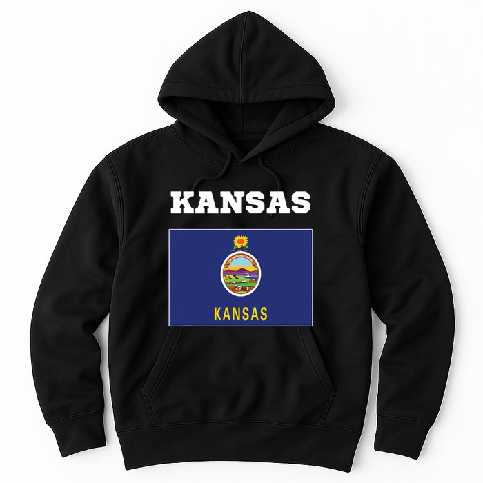 Kansas American Usa Top Travel Flag Gift Hoodie