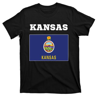 Kansas American Usa Top Travel Flag Gift T-Shirt